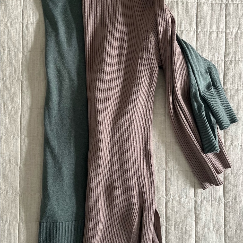 Knit Cardigans bundle- Green and Brown